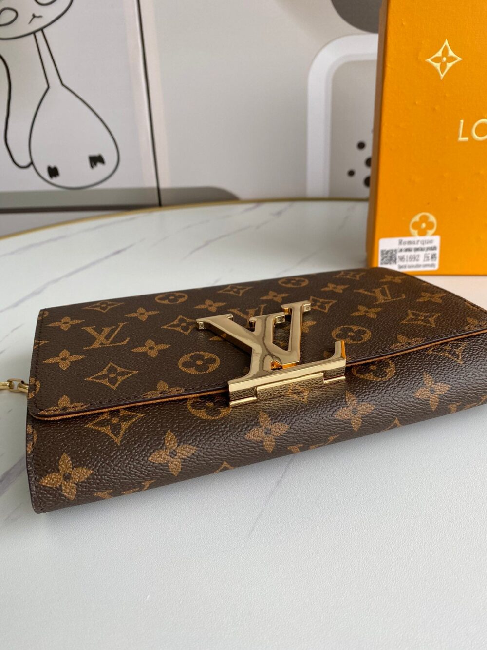 LOUIS VUITTON MONOGRAM MESSENGER BROWN WALLET 23CM - Image 4