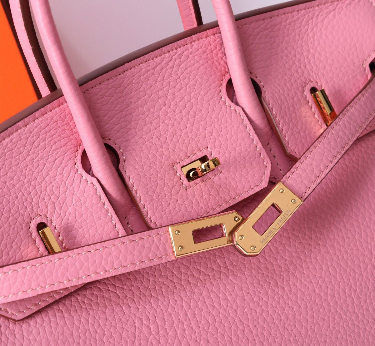 Hermes Birkin 30 Togo Leather Gold Hardware Light Pink 30Cm - Image 7