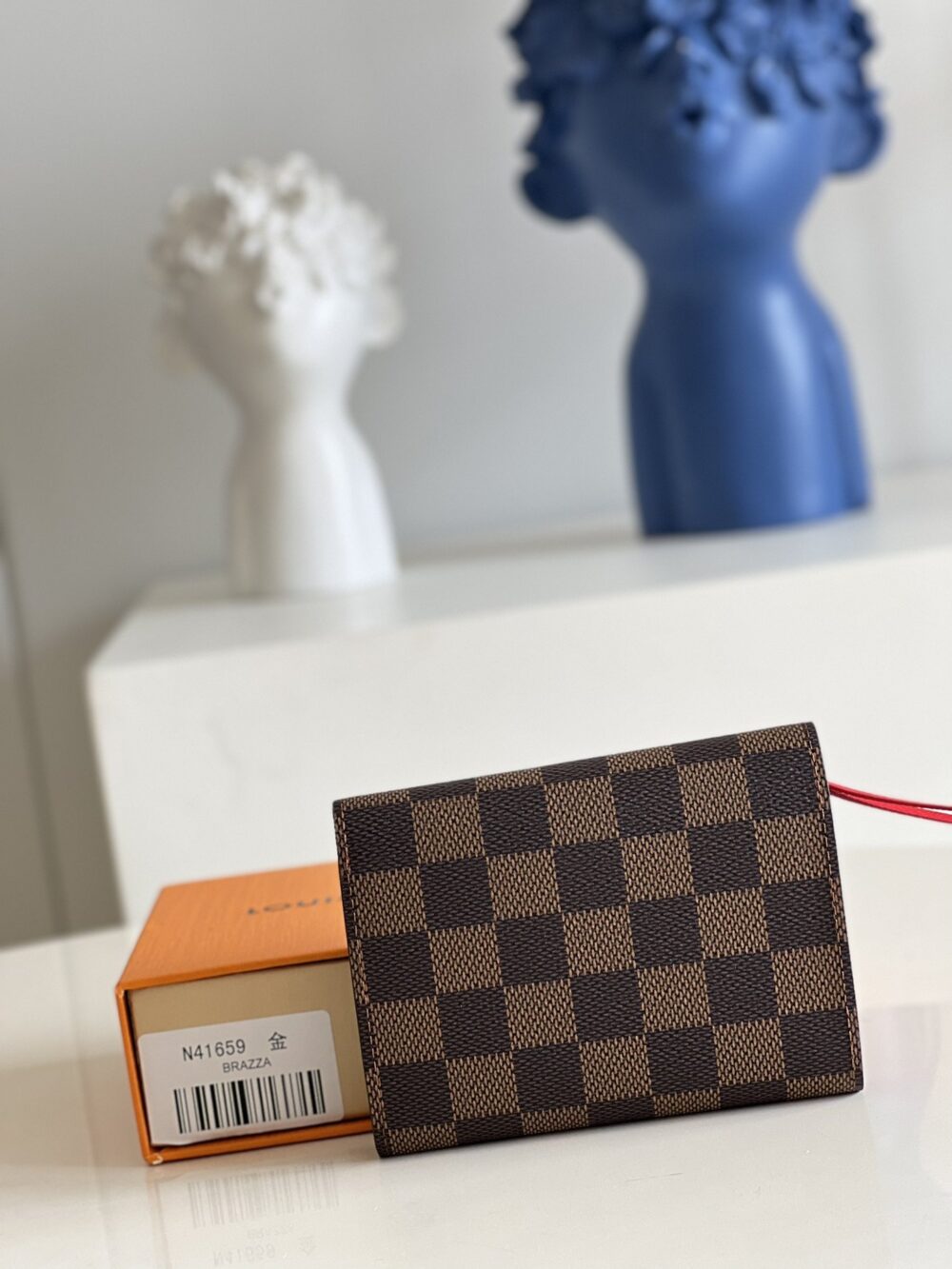LOUIS VUITTON VICTORINE WALLET DAMIER CANVAS RED 12CM N41659 - Image 2