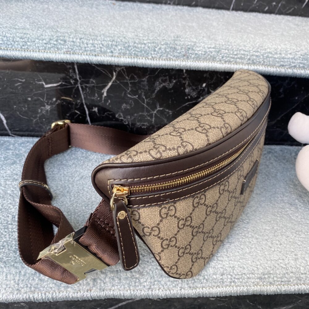GUCCI GG SUPREME CANVAS BELT BAG BEIGE EBONY 18CM 233269 FCIGX 8588 - Image 8