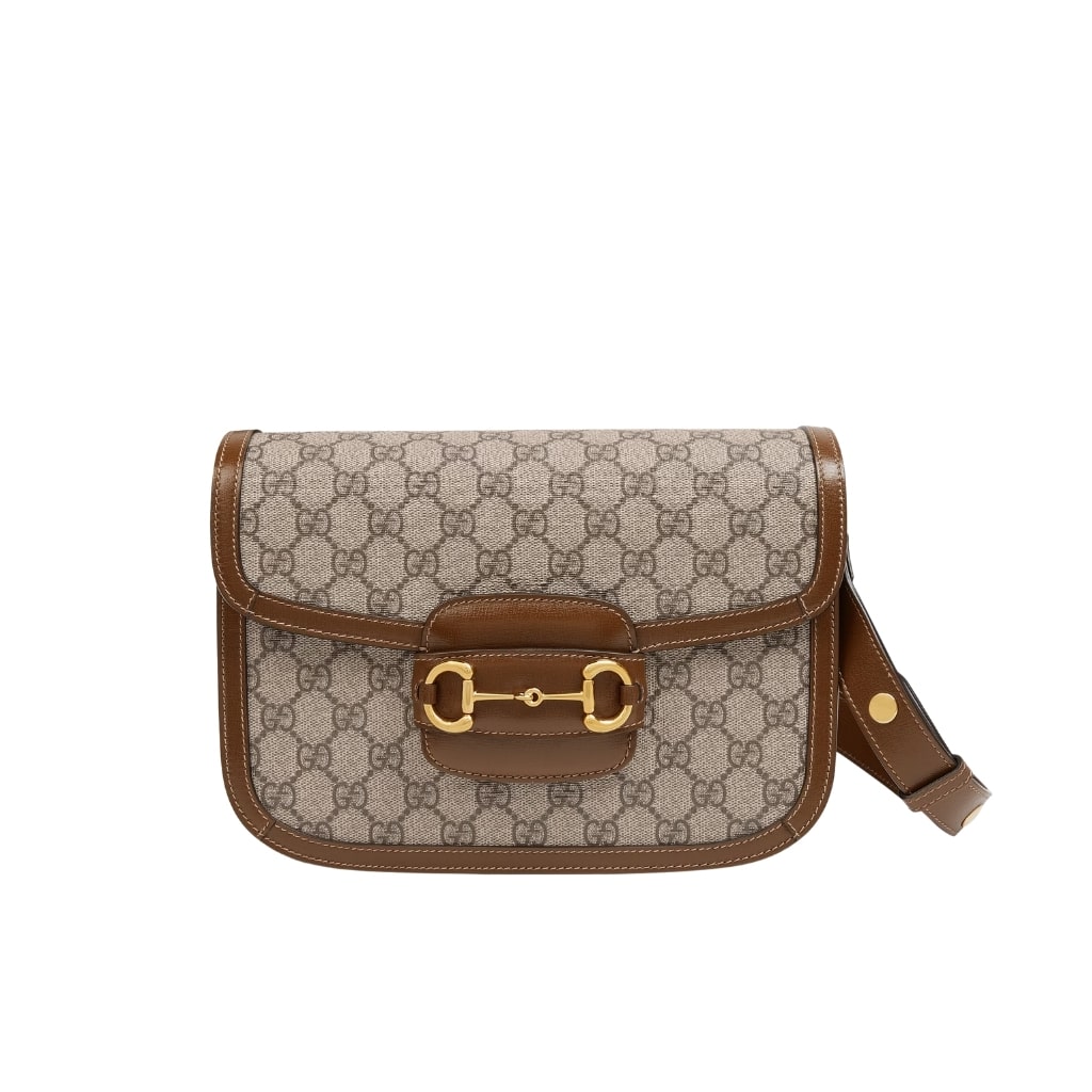 Gucci Horsebit 1955 Medium Shoulder Bag GG Supreme Brown 25cm 602204 92TCG 8563