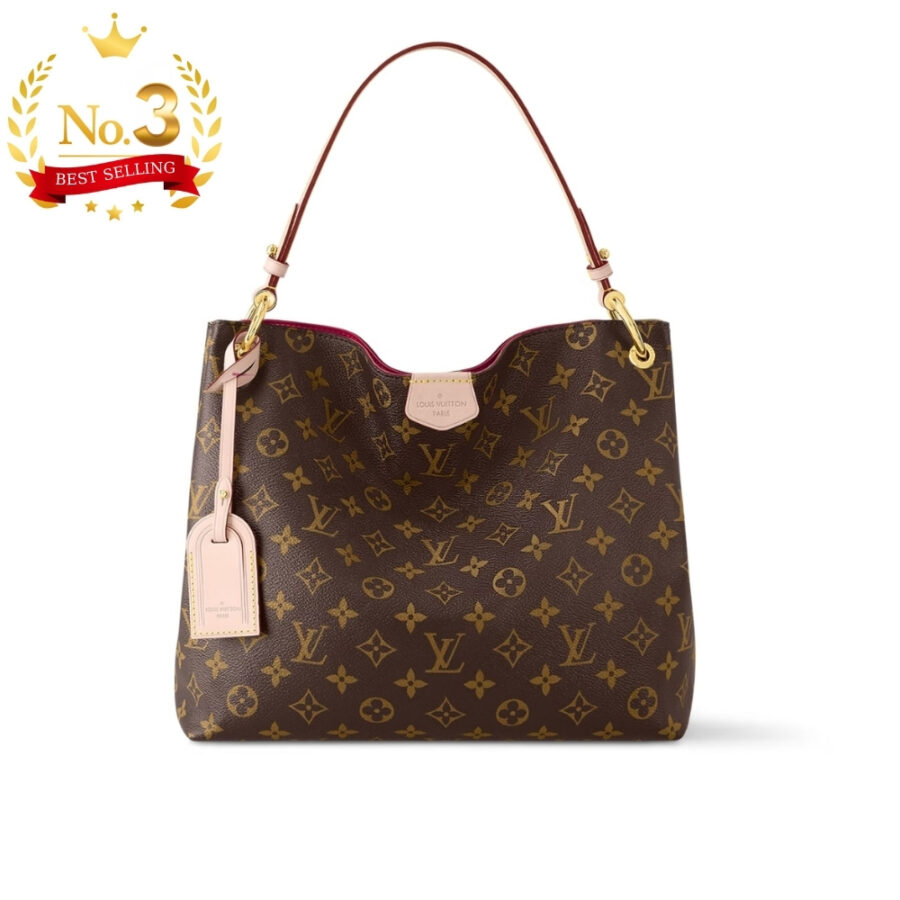 LOUIS VUITTON GRACEFUL PM MONOGRAM CANVAS RED 35CM