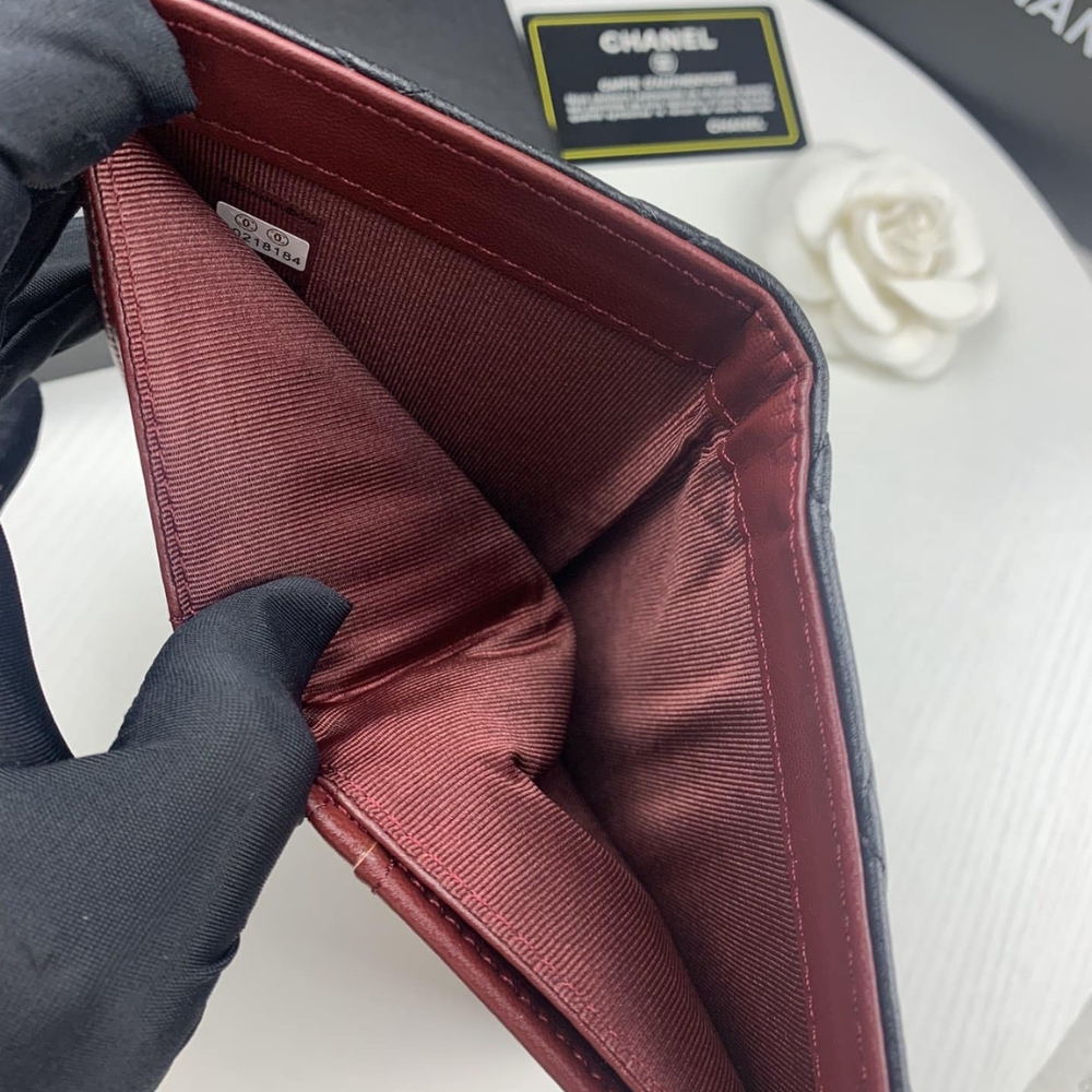 CHANEL QUILTED CLASSIC LONG FLAP WALLET BLACK 19CM - Image 7