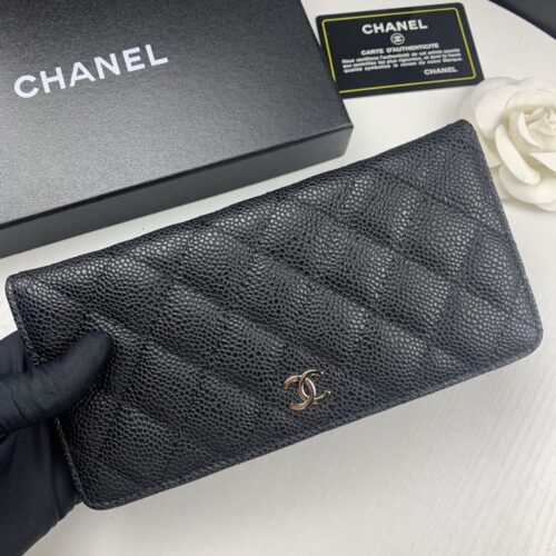 Alternative view of Chanel Black Caviar Leather Classic Long Flap Wallet 19.5Cm