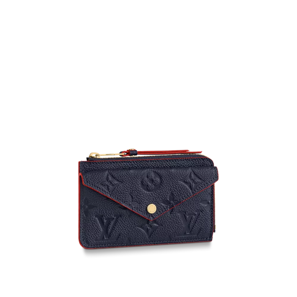 Louis Vuitton Card Holder Recto Verso Wallet Navy Blue / Red 13cm M69420