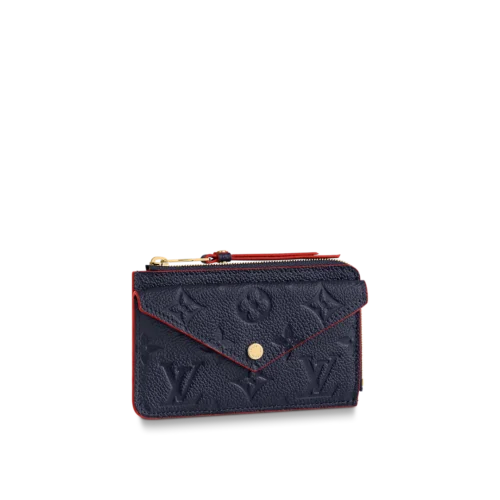 Louis Vuitton Card Holder Recto Verso Wallet Navy Blue / Red 13Cm M69420