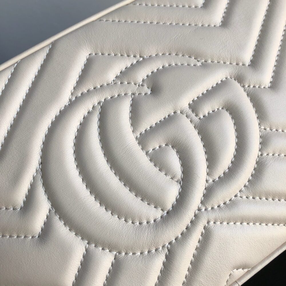 GUCCI GG MARMONT SMALL CAMERA BAG WHITE 24CM 447632 DTD1T 9022 - Image 5