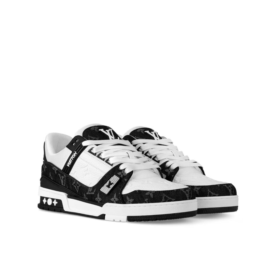 LOUIS VUITTON TRAINER SNEAKER BLACK AND WHITE 1A9JGB
