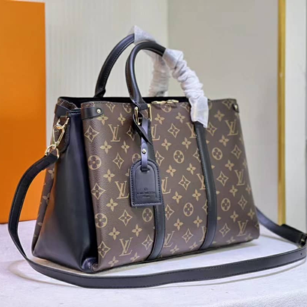 LOUIS VUITTON SOUFFLOT MM BAG MONOGRAM CANVAS BLACK 36CM M44817 - Image 4