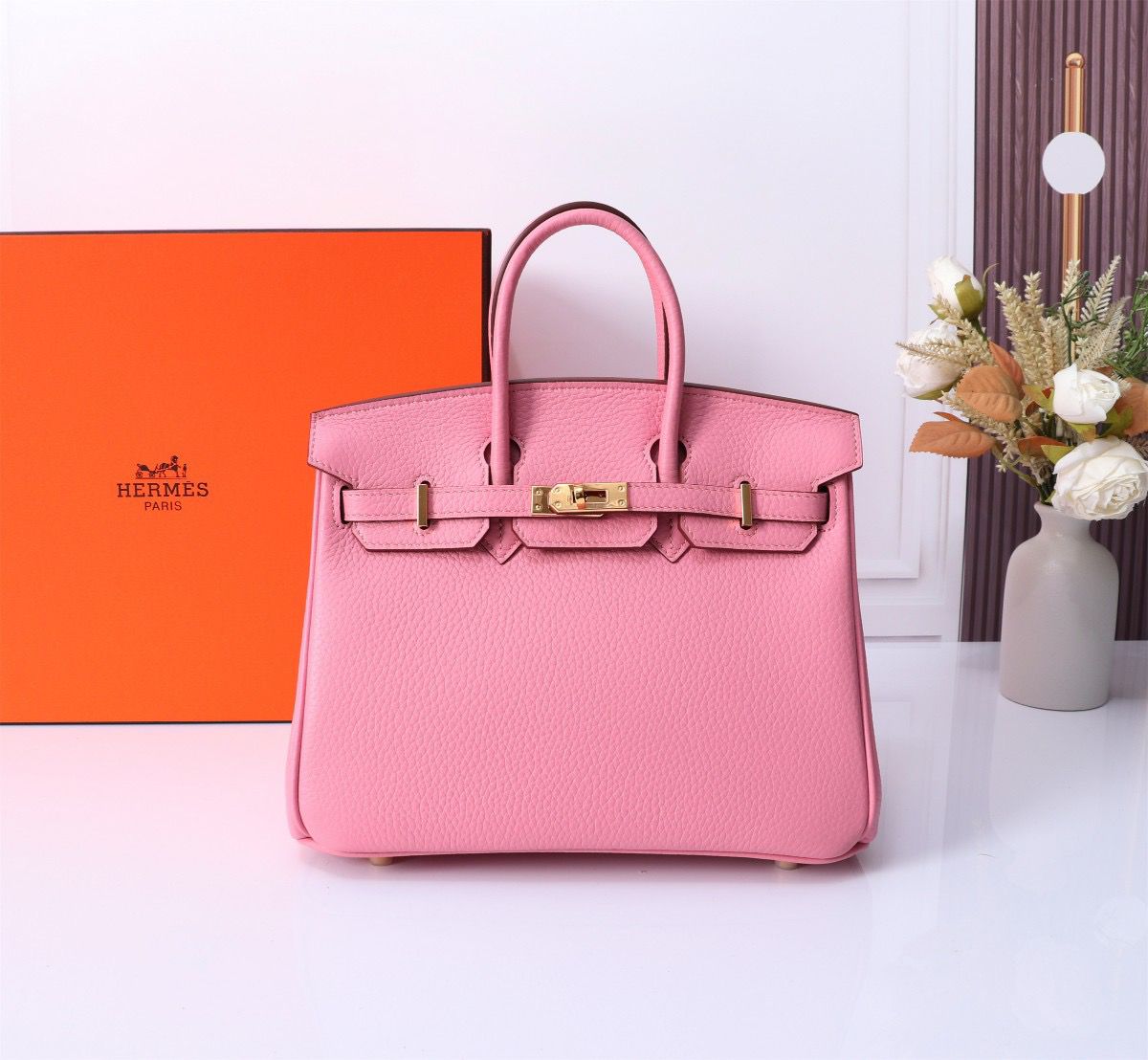 Hermes Birkin 30 Togo Leather Gold Hardware Light Pink 30Cm - Image 2