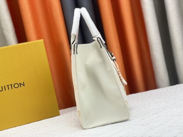 LOUIS VUITTON ON THE GO MM MONOGRAM EMPREINTE LEATHER WHITE M45717 - Image 5