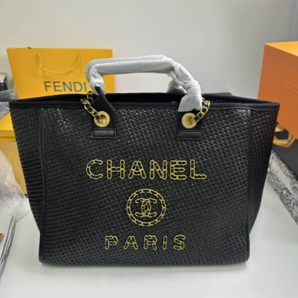 CHANEL DEAUVILLE LARGE SHOPPING TOTE 38CM - Image 2