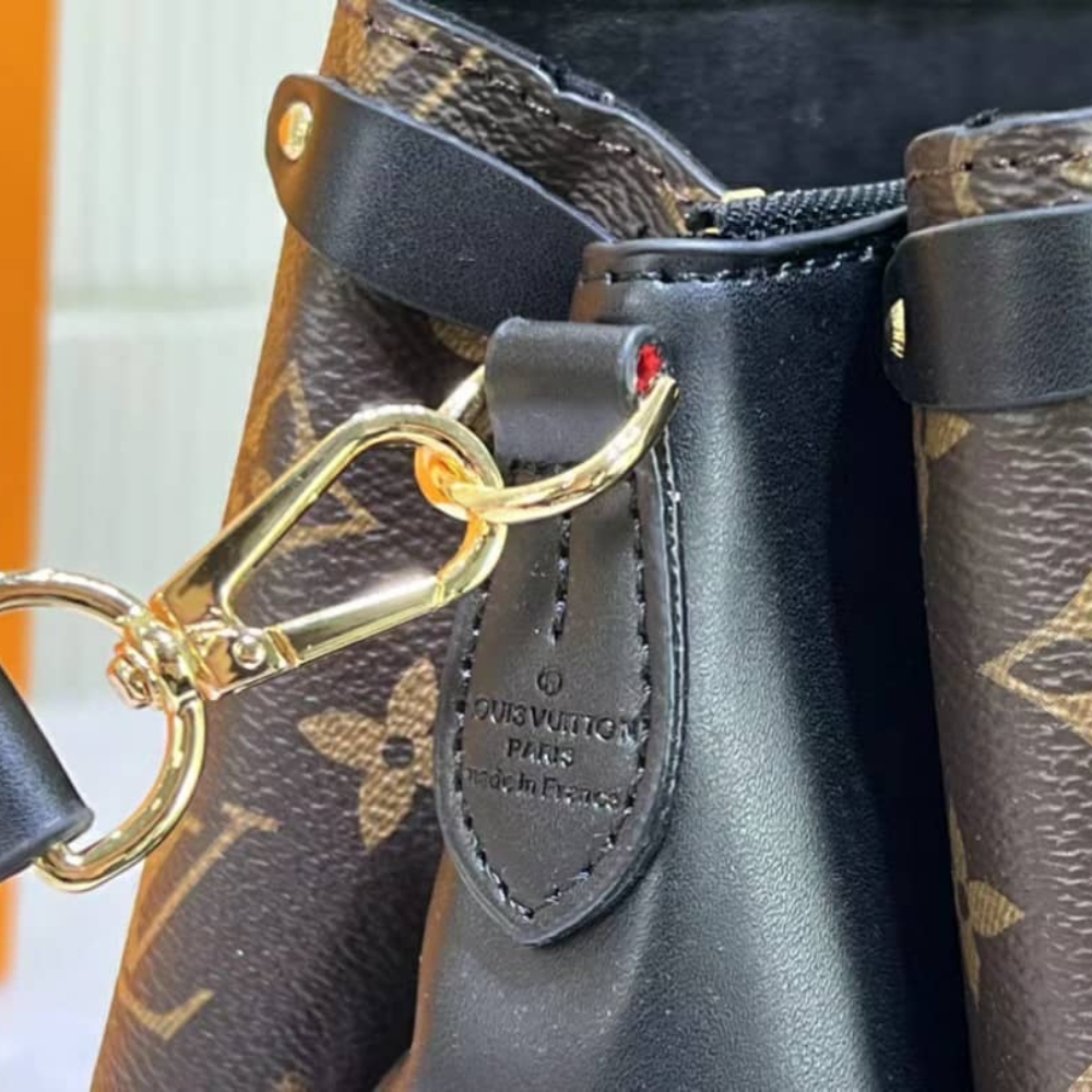LOUIS VUITTON SOUFFLOT MM BAG MONOGRAM CANVAS BLACK 36CM M44817 - Image 7