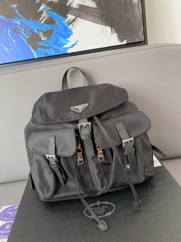 PRADA RE-NYLON MEDIUM BACKPACK BLACK 1BZ677RV44F0002VOOO - Image 2