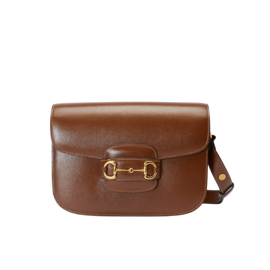 Gucci Horsebit 1955 Medium Shoulder Bag Brown Leather 25Cm 602204 1DB0G 2361