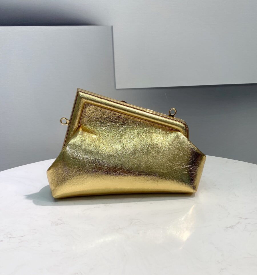 Alternative view of Fendi First Small Laminate Leather Bag Gold 24cm 8BP129AISPF0RXU