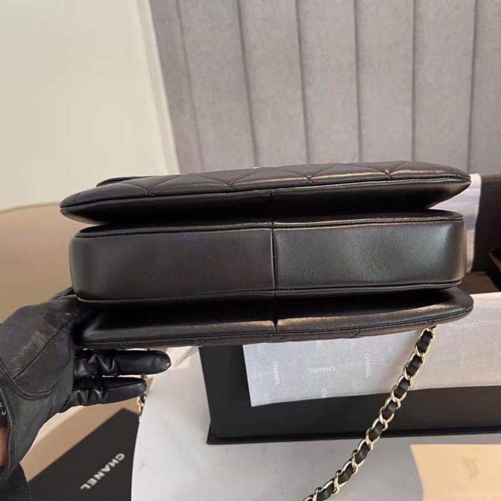 Chanel Flap Bag With Top Handle Bag With Gold Metal Black 25Cm A92236 Y60767 94305 - Image 8