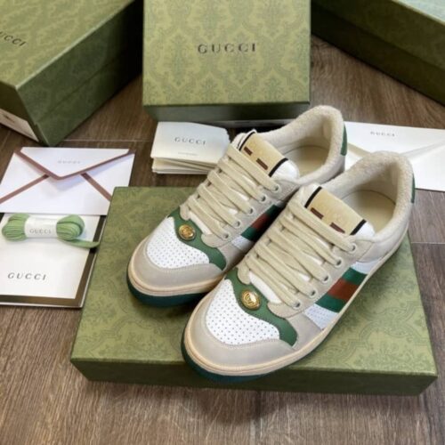 Alternative view of Gucci Wmns Screener Distressed Green Orange 570442 0Yi20 9582