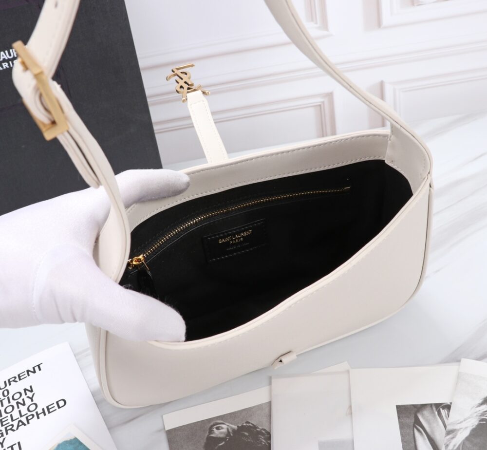 SAINT LAURENT LE 5 À 7 HOBO BAG IN SMOOTH LEATHER WHITE 23CM 6572282R20W9207 - Image 6