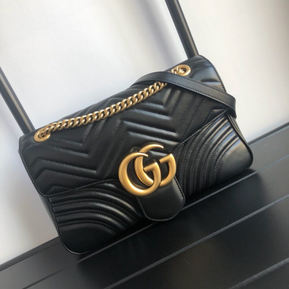GUCCI MARMONT MEDIUM MATELASSÉ SHOULDER BAG 26CM 443496 DTDIT 1000 - Image 2