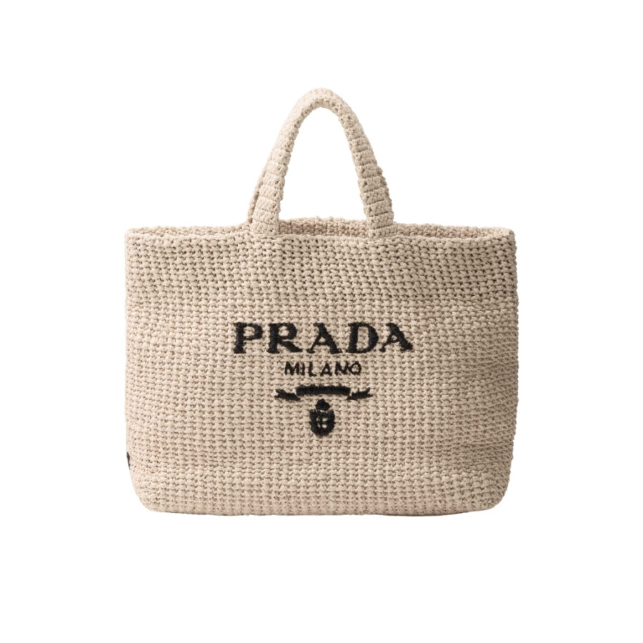 Prada Raffia Tote Bag Natural 32cm 1BG392 2C2T F0018 V OOL