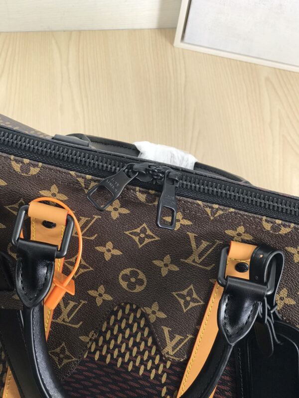 LOUIS VUITTON KEEPALL BANDOULIERE DAMIER EBENE 50CM N40360 - Image 6