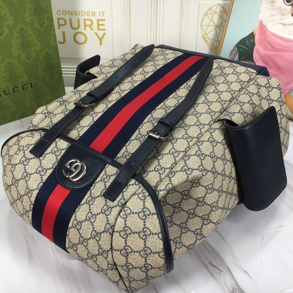 Gucci Ophidia GG Medium Backpack Beige Blue GG Supreme 40cm 598140 HUHAN 4079 - Image 7