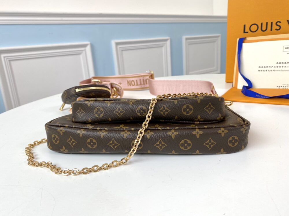 LOUIS VUITTON MULTI POCHETTE ACCESSOIRES MONOGRAM LIGHT PINK 24CM M44840 - Image 7