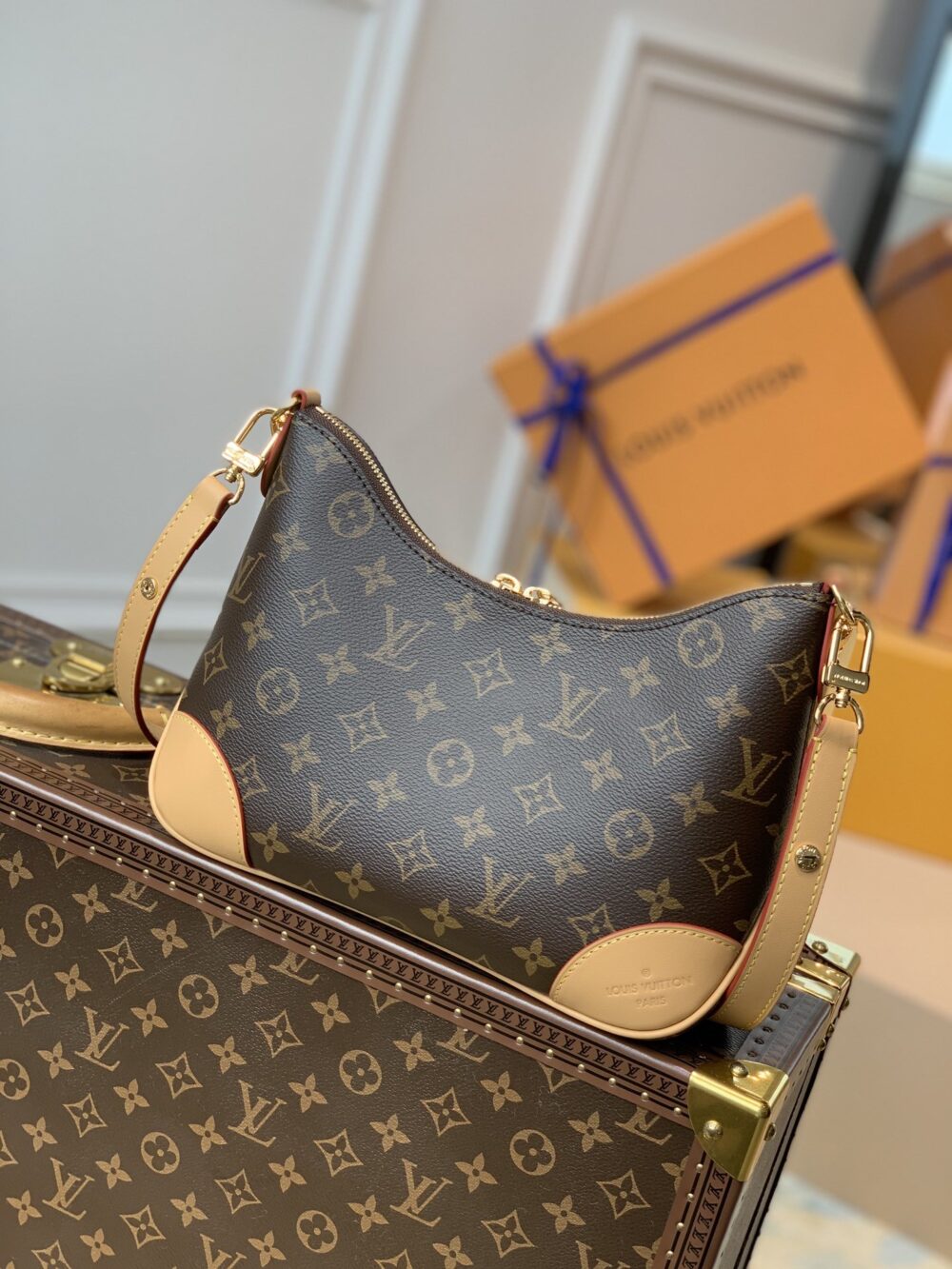 LOUIS VUITTON BOULOGNE PM MONOGRAM NATURAL 29CM M45832 - Image 2