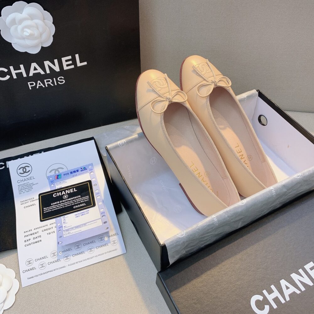 CHANEL BALLET FLATS IVORY - Image 3