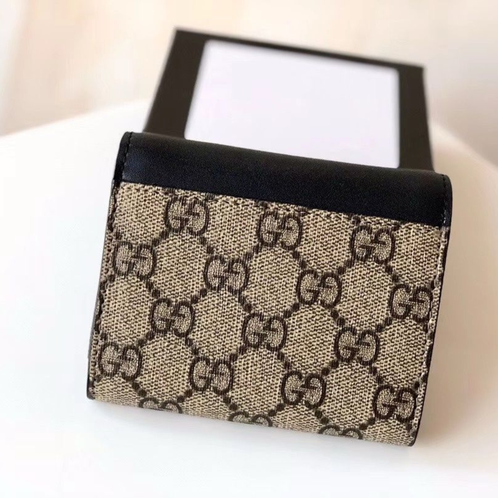 Gucci GG Supreme Padlock Wallet Black And Beige 11cm 779799 KLQIG 8575 - Image 3
