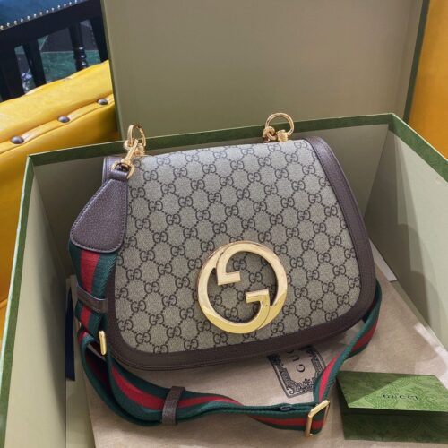 Alternative view of Gucci Blondie Medium GG Supreme Shoulder Bag Beige 29cm 699210 96IWG 8745