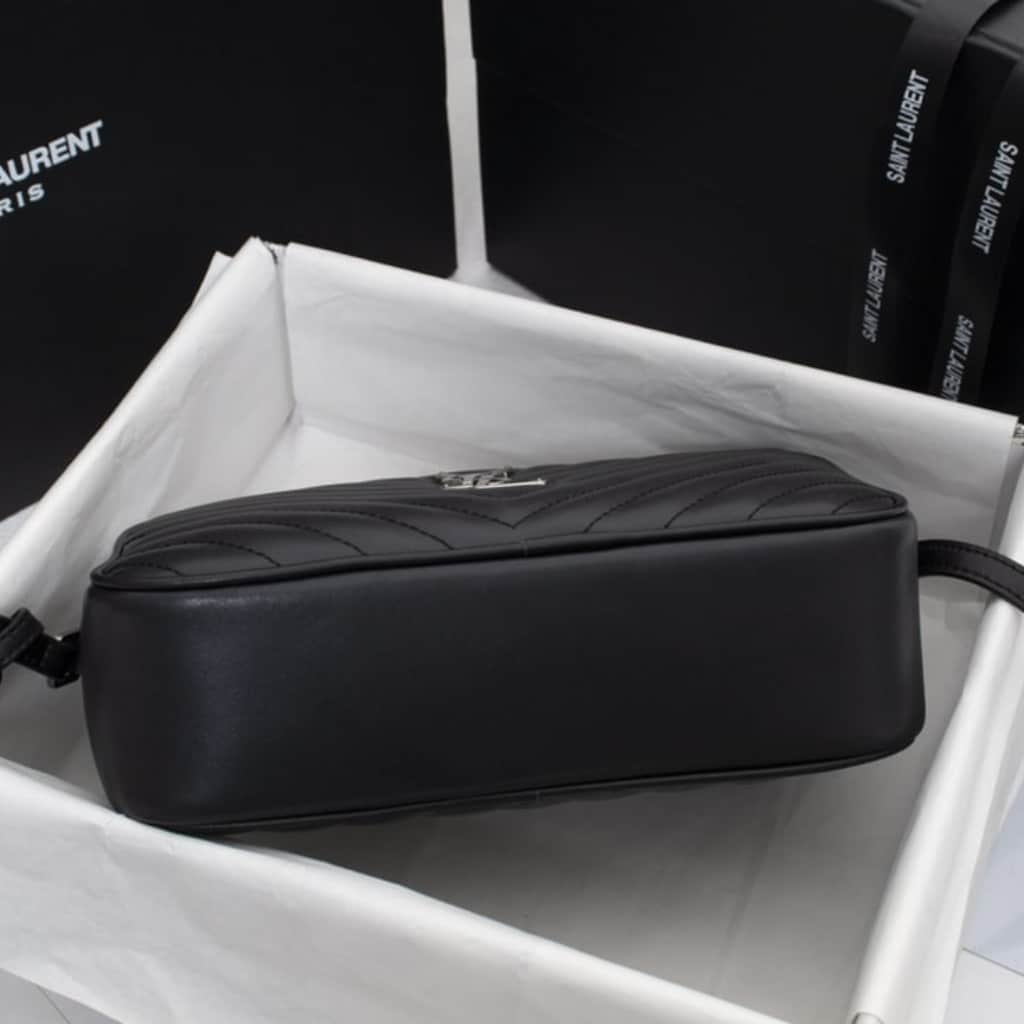 Saint Laurent Lou Camera Bag In Quilted Leather Black Silver Hardware 23Cm 761554DV7041000 - Image 6