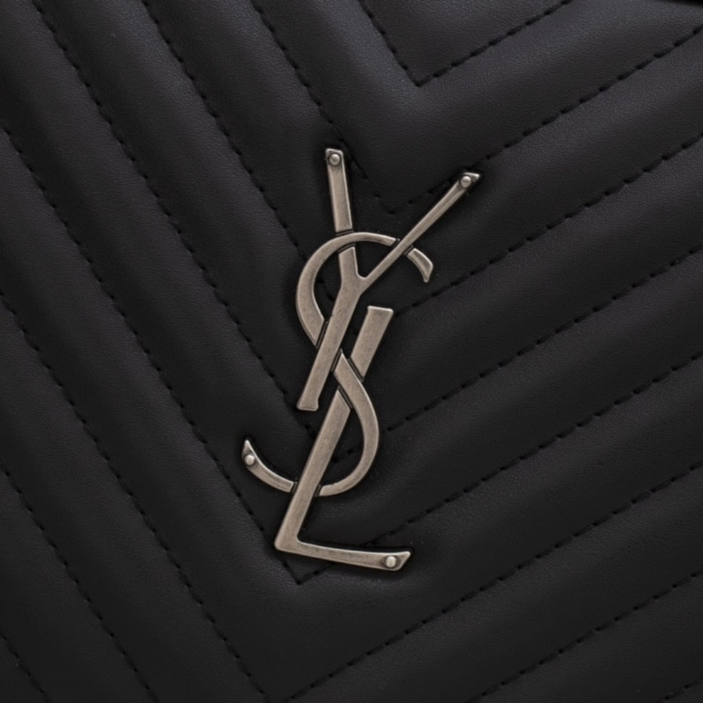 Saint Laurent Lou Camera Bag In Quilted Leather Black Silver Hardware 23Cm 761554DV7041000 - Image 8