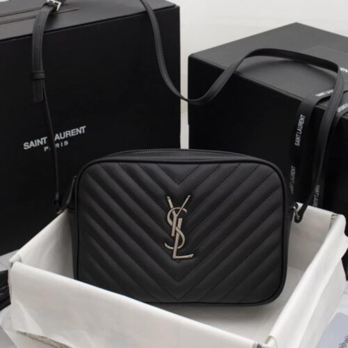 Alternative view of Saint Laurent Lou Camera Bag In Quilted Leather Black Silver Hardware 23Cm 761554DV7041000
