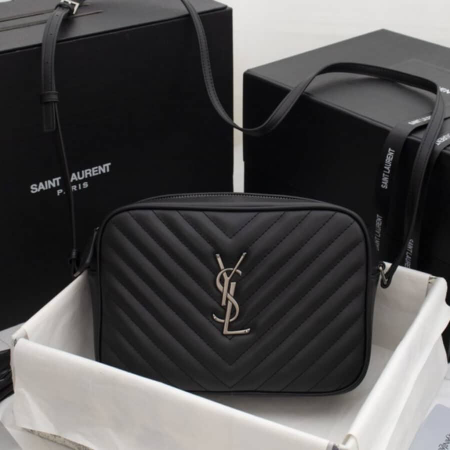 Alternative view of Saint Laurent Lou Camera Bag In Quilted Leather Black Silver Hardware 23Cm 761554DV7041000