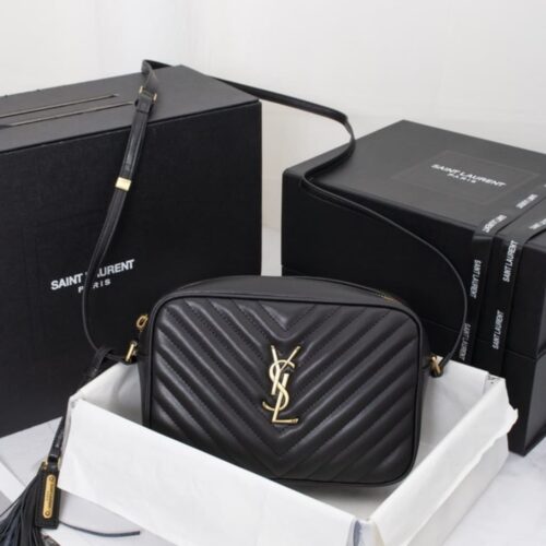 Alternative view of Saint Laurent Lou Camera Bag In Quilted Leather Black Gold Hardware 23Cm 761554DV7071000