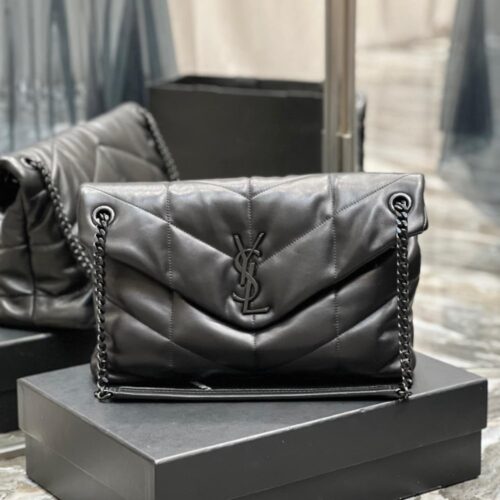 Alternative view of Saint Laurent Puffer Medium In Matte Leather Black 35cm 5774751EL081000