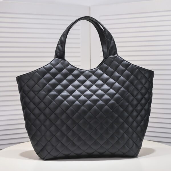 SAINT LAURENT ICARE MAXI SHOPPING BAG IN QUILTED BLACK 58CM 698651AAANG1000 - Image 8