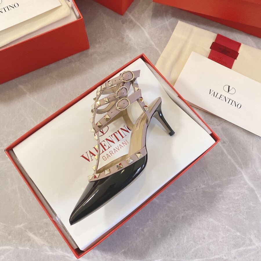 Alternative view of Valentino Rockstud Caged Pump 65Mm Poudre Black 7W2S0375VNW N91