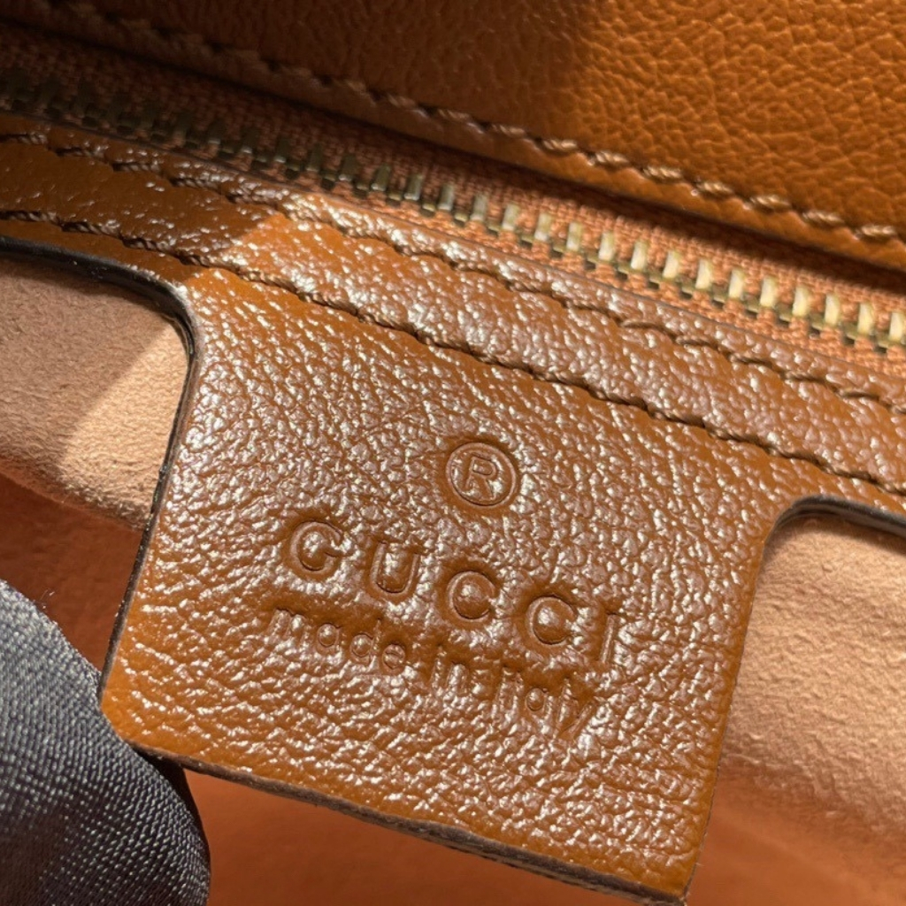 Gucci Marmont Mini Matelasse Shoulder Bag Brown 22cm 446744 0OLFT 2535 - Image 9