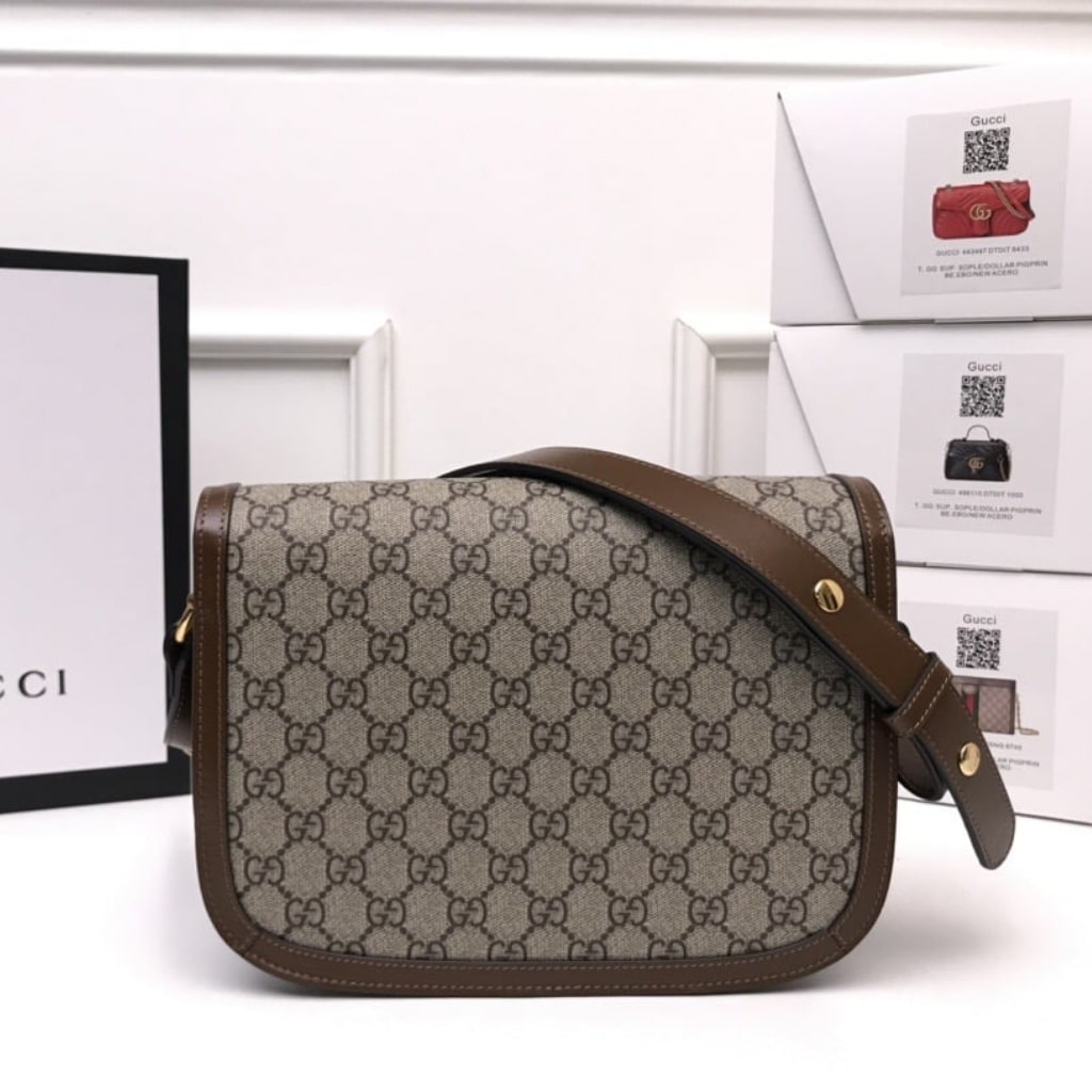 Gucci Horsebit 1955 Medium Shoulder Bag GG Supreme Brown 25cm 602204 92TCG 8563 - Image 3