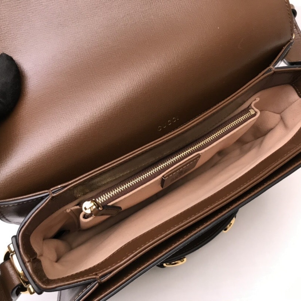 Gucci Horsebit 1955 Medium Shoulder Bag GG Supreme Brown 25cm 602204 92TCG 8563 - Image 4