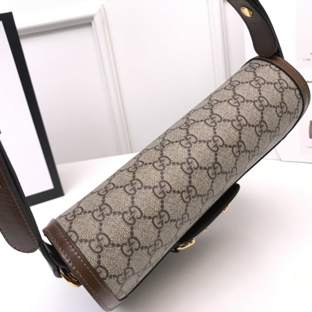 Gucci Horsebit 1955 Medium Shoulder Bag GG Supreme Brown 25cm 602204 92TCG 8563 - Image 6