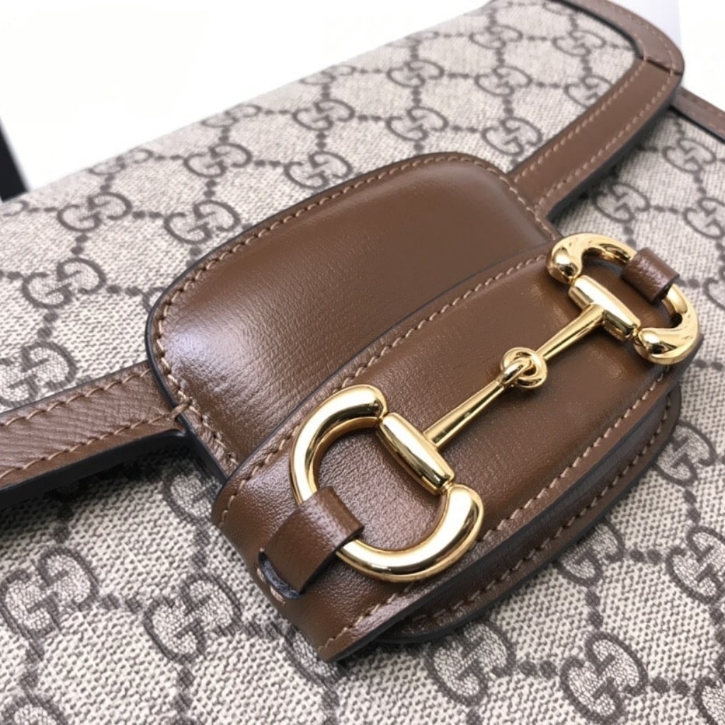 Gucci Horsebit 1955 Medium Shoulder Bag GG Supreme Brown 25cm 602204 92TCG 8563 - Image 2