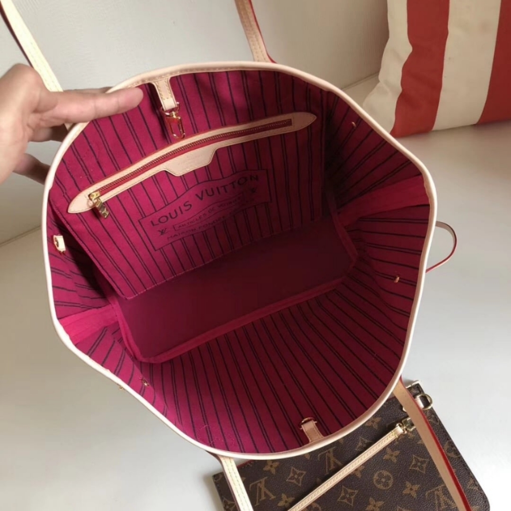 Louis Vuitton Neverfull MM Monogram Pivoine Pink 31Cm M41178 - Image 5