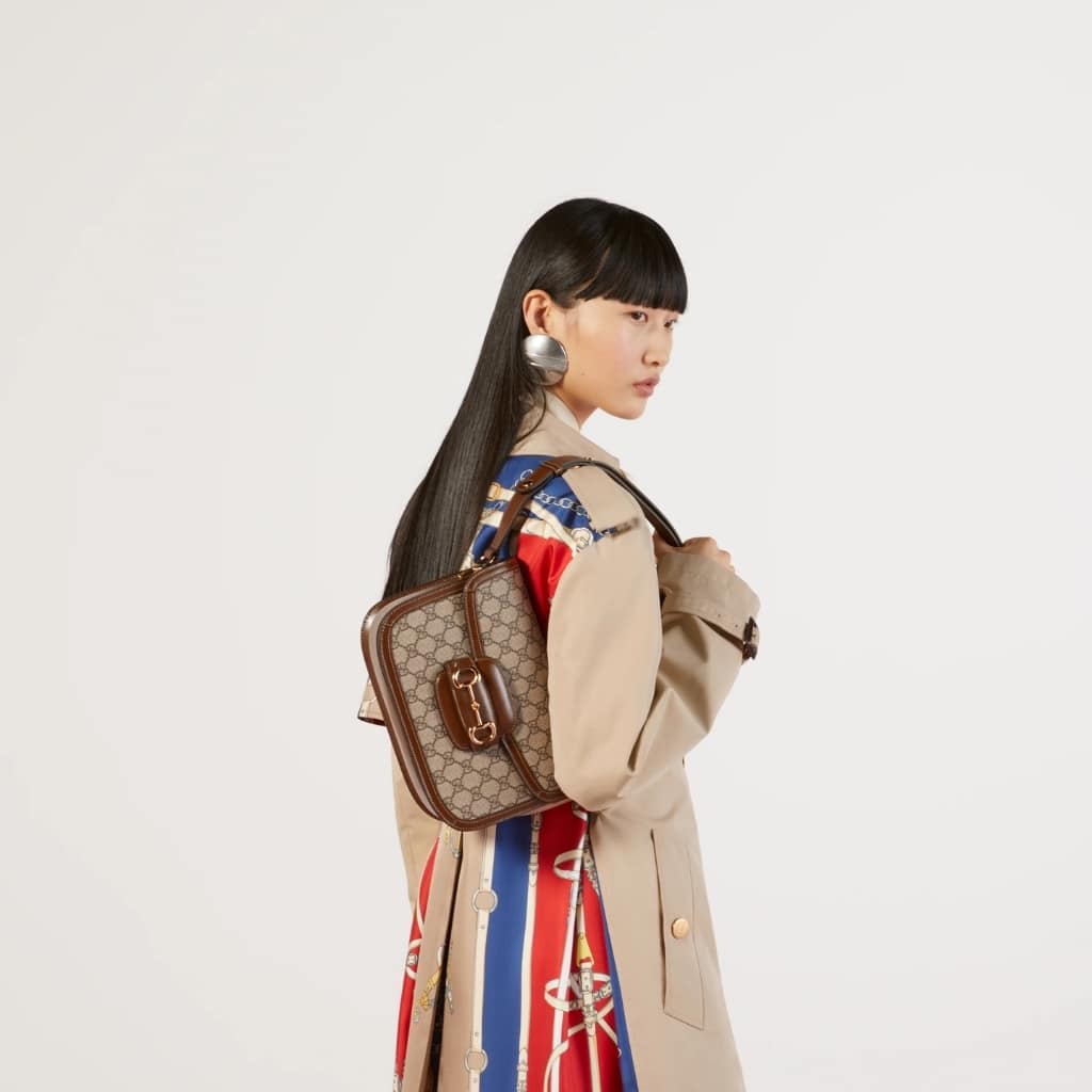 Gucci Horsebit 1955 Medium Shoulder Bag GG Supreme Brown 25cm 602204 92TCG 8563 - Image 8