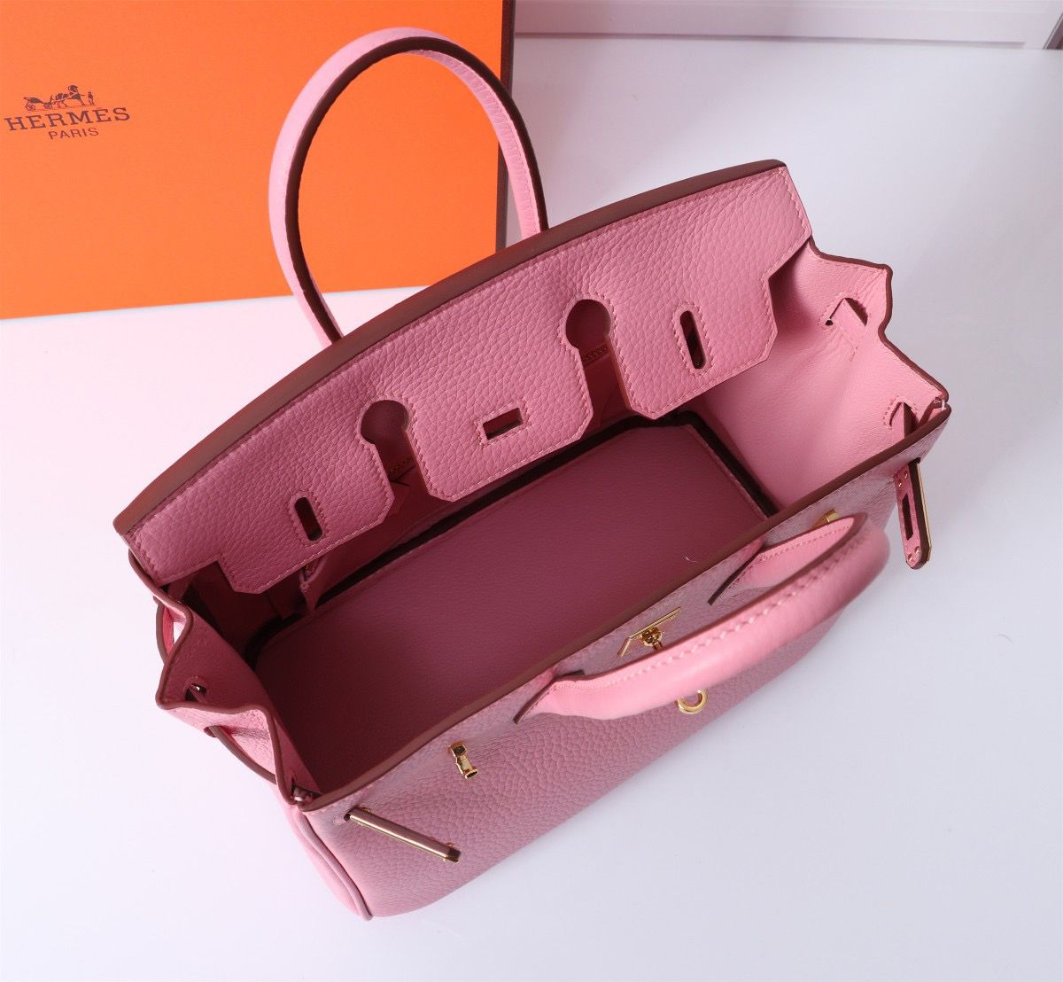 Hermes Birkin 30 Togo Leather Gold Hardware Light Pink 30Cm - Image 8