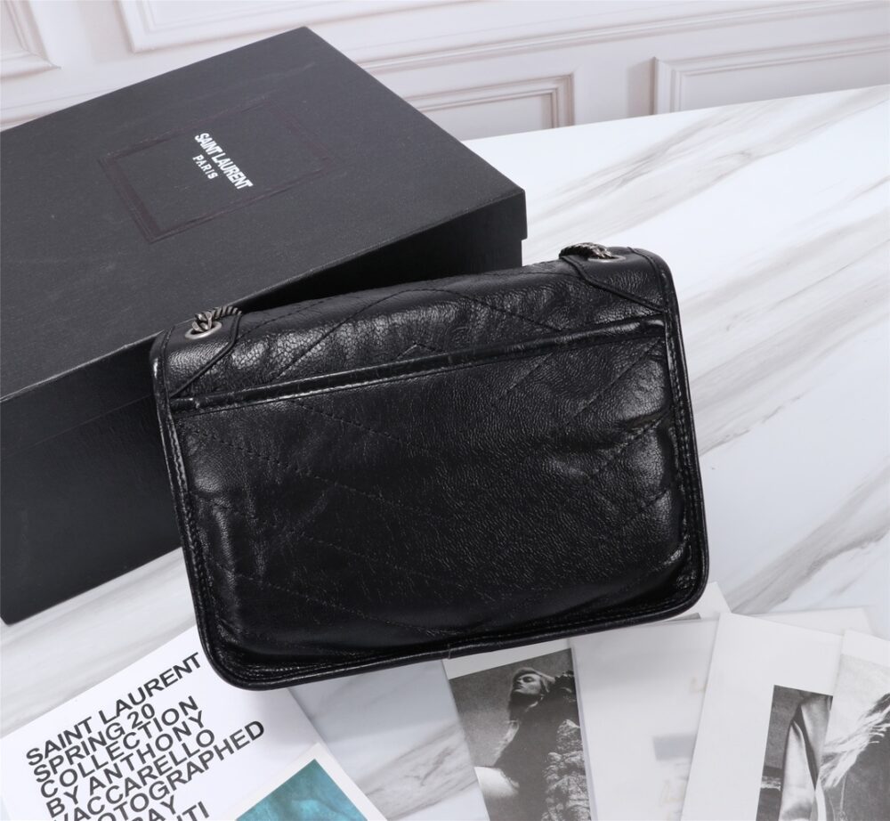 SAINT LAURENT NIKI BABY IN VINTAGE LEATHER BLACK 21CM 6331600EN041000 - Image 3