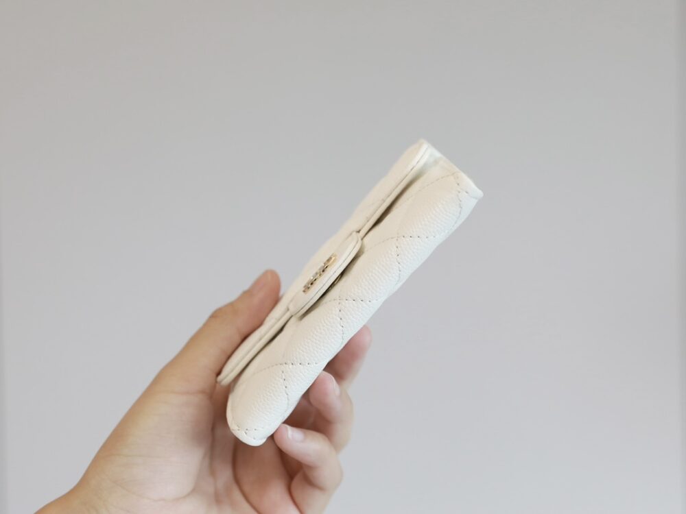 CHANEL CLASSIC CARD HOLDER WALLET WHITE 10CM AP0214 B10583 10601 - Image 8